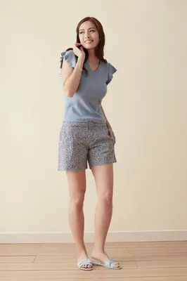 Carefree Short - Blue Daisy | Size: S