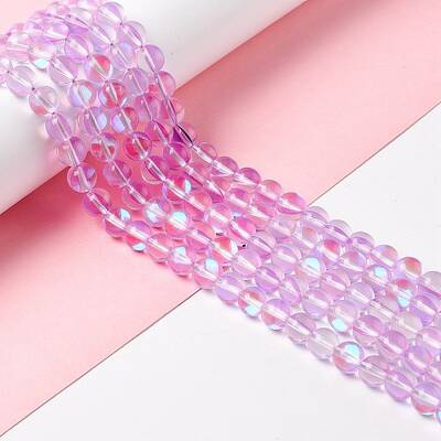 Synthetic Moonstone Beads Strands