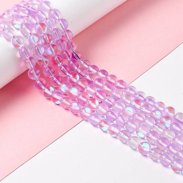 Synthetic Moonstone Beads Strands