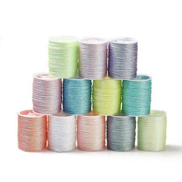 12 Rolls 12 Colors 6-Ply PET Polyester Cord