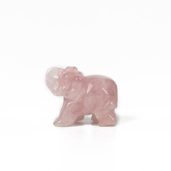 Natural Rose Quartz Elephant Decorations