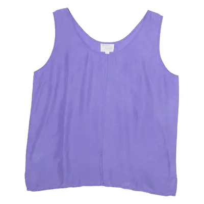 REINE SEIDE Womens Vests Top Purple Sleeveless Silk S