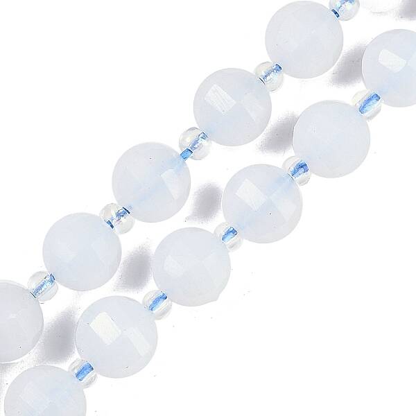Natural Blue Chalcedony Beads Strands