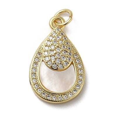 Brass Micro Pave Cubic Zirconia Pendants