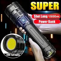 1pc Rechargeable LED Flashlights, With 5 Lighting Modes, Long Lasting Powerful Handheld Bright Flashlight For Emergencies Cam...