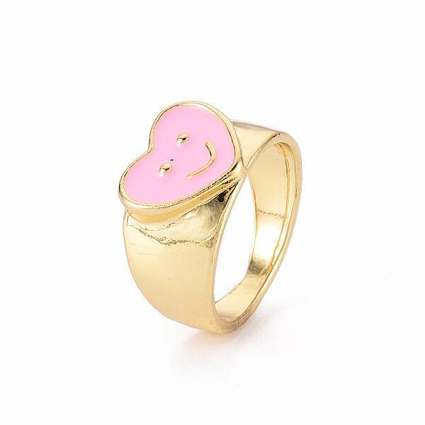 Alloy Enamel Wide Band Rings