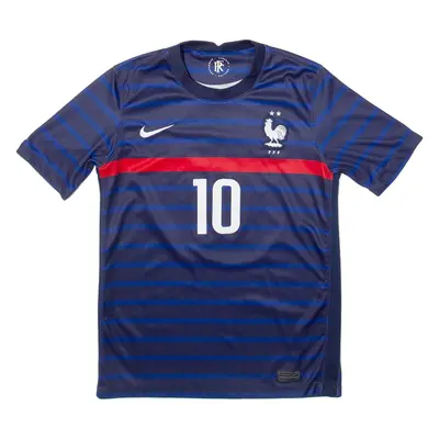 NIKE France Boys Football Shirt Jersey Blue XL