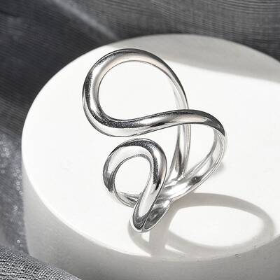 304 Stainless Steel Open Cuff Ring for Women