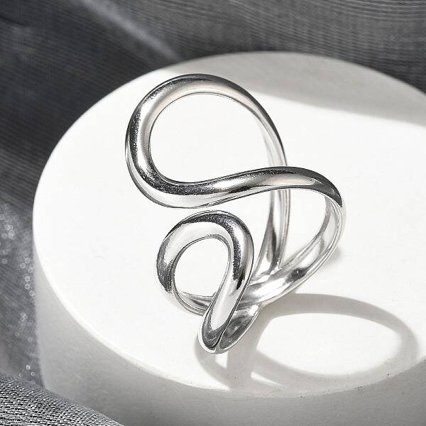 304 Stainless Steel Open Cuff Ring for Women