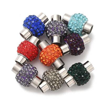 304 Stainless Steel Magnetic Clasps with Glue-in Ends