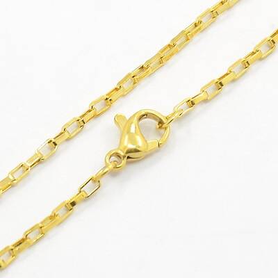 Unisex 304 Stainless Steel Box Chain Necklaces