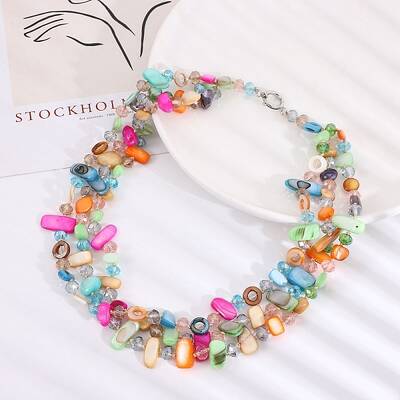 Shell Chip 3 Layer Necklaces