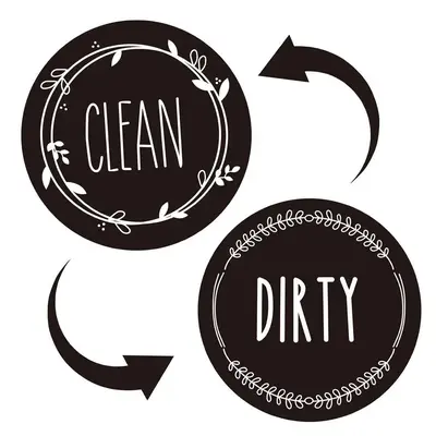 Dishwasher Magnet Clean Dirty Sign, 1 Count Creative Double-sided Clean Dirty Sign, Kitchen Organization Tool for Home Decor