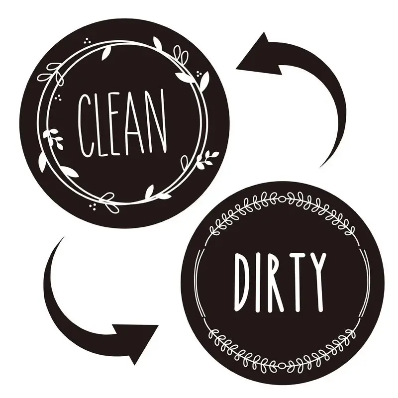 Dishwasher Magnet Clean Dirty Sign, 1 Count Creative Double-sided Clean Dirty Sign, Kitchen Organization Tool for Home Decor