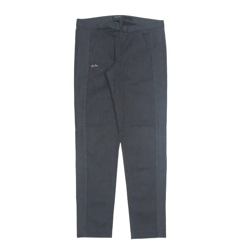 MISS SIXTY Chevron Pattern Trousers Black Regular Tapered Womens W30 L30