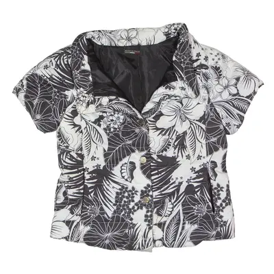 Puffer Gilet Black Floral Womens XS