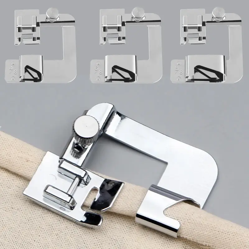Sewing Machine Rolled Hem Foot Set, 1/3 Counts Sewing Machine Rolled Hem Foot, Sewing Machine Accessories for Brother, Singer...