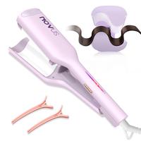 NOVUS Rovy Wave Curling Iron,  Anti-Scald Hair Crimper, 2 Barrel Ionic Wavy Hair Curler for Women, 1.25 inch Fast Heating Cur...