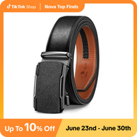 Mens Belt Leather Ratchet Easy Release Belt For Men Designer Belt Dress and Casual with Adjustable Outdoorfun Buckle for Men'...