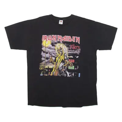 FRUIT OF THE LOOM Iron Maiden Mens Band T-Shirt Black XL