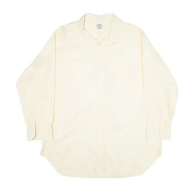 BROOKS BROTHERS Plain Shirt Yellow Long Sleeve Mens XL