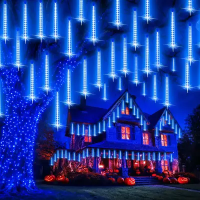【Campagin】PEMOTech Meteor Shower Rain Lights - 8 Tubes 12inch 288 LED Christmas Lights Outdoor Waterproof ，Halloween de...