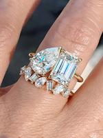 Fashionable Elegant Artificial Zircon Decorated Ring, Luxury Engagement Ring for Women, Trendy All-match & Exquisite Jewelry ...