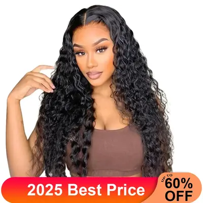 BGMgirl Water Wave 7*5 Wear Go Glueless 9*6 HD lace Pre Bleached Knots 180% Density Pre Plucked Pre Cut Lace Human Hair Closu...