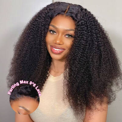 M-cap Afro Curly 9x6 HD Lace Wear Go Glueless Wig Pre-Bleached Tiny