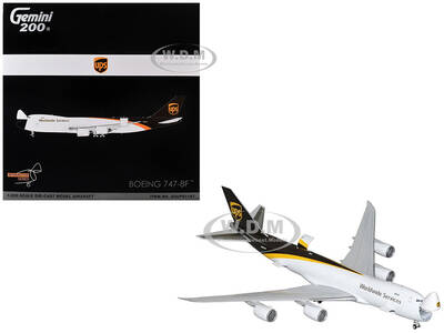 Boeing 747-8F Commercial Aircraft UPS Worldwide Services (N607UP) White with Brown Tail Gemini 200 - Interactive Series S...