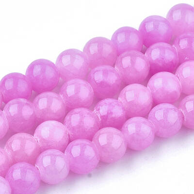 Natural Dyed Yellow Jade Gemstone Bead Strands