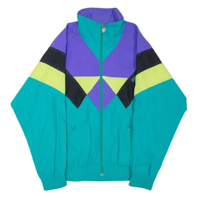 GOLDEN CUP Mens Track Jacket Green Colourblock S
