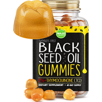MAJU's Black Seed Oil Gummies 90ct, World's 1st, 2.5X Per BSO Gummy, Black Cumin Seed Nigella Sativa Oil, Cold-Pressed, Poten...