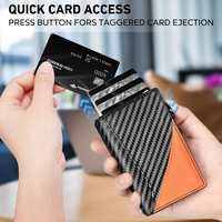 Men's magnetic RFID blocking wallet, business fashion wallet, suitable for daily use, ultra-thin credit card holder, Father's...