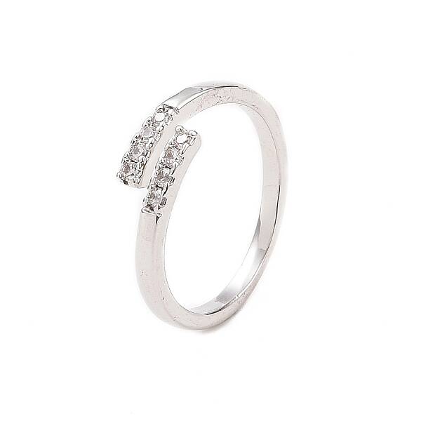Clear Cubic Zirconia Cuff Ring