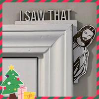 Creative Jesus & Letter Design Door Corner Frame Ornament, Funny Door Frame Hanging Ornament, Home Decor for Living Room Bedr...