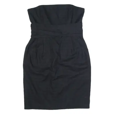 DKNY Womens Pencil Dress Black Sleeveless Knee Length M