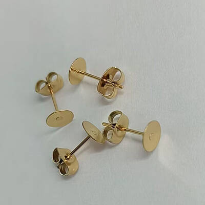 Ion Plating(IP) 304 Stainless Steel Stud Earring Findings