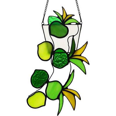 Plant Acrylic Leaf Window Hanging Decorations