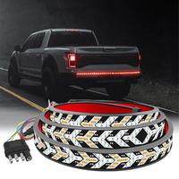 Car Tail Light, 59 Inch Car Tail Light Strip Switch, Flexible Switch Red Amber Yellow Continuous Turn Signal Light, Car Decor...