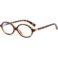 FEISEDY Vintage Oval Glasses for Women Men Retro Tortoise Blue Light Blocking Glasses Small Fake Nerd Eyewear Frames B0254