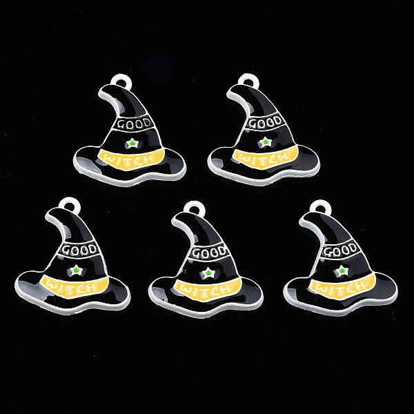 Spray Painted Alloy Enamel Pendants