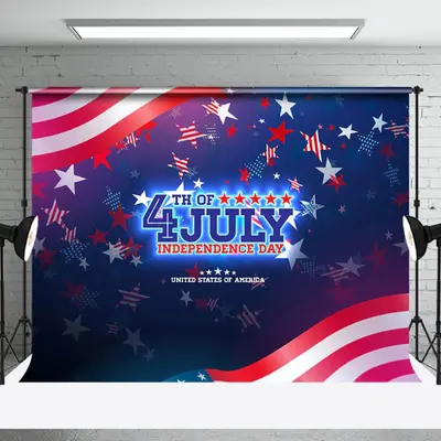 Usa Flag Stars 4th Of July Independence Day Backdrop - Aperturee