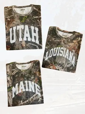Camo STATES Custom Casual Cotton Streetwear Tshirt Fashion