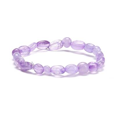 Natural Amethyst Chip Beads Stretch Bracelet