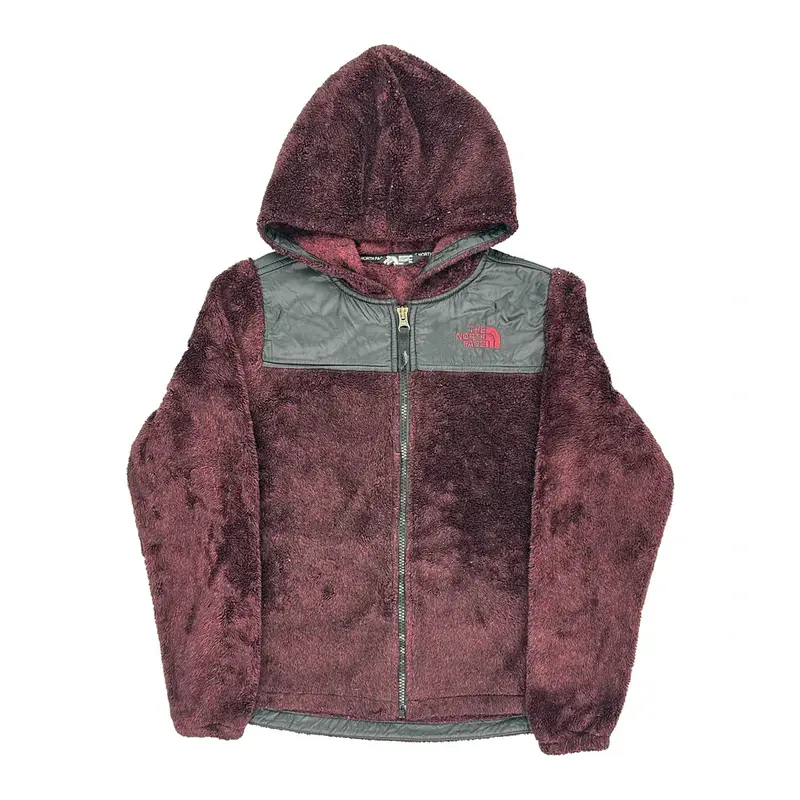 Age 11-12 The North Face Fleece Jacket - Medium Burgundy Polyester