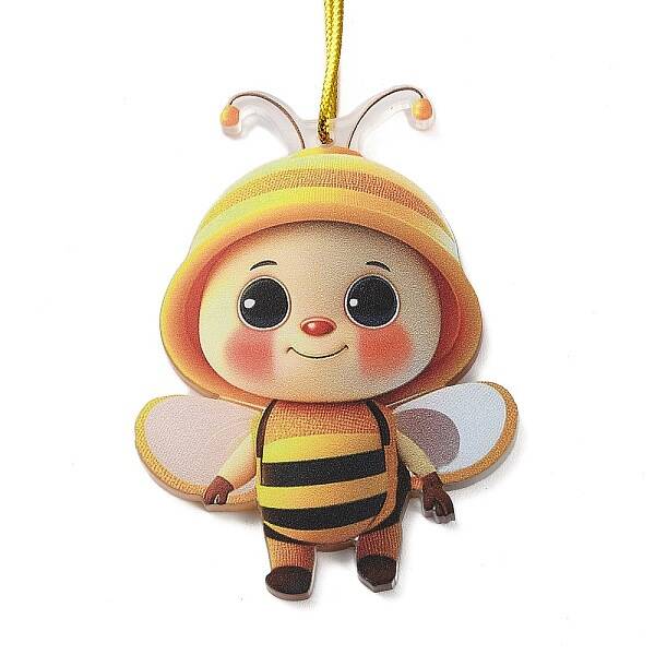 Cute Bees Acrylic Pendant Decoration