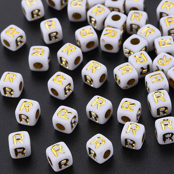 Opaque White Acrylic Beads