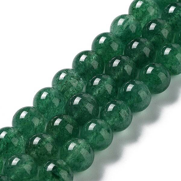 Natural Green Strawberry Quartz Beads Strands