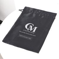 CurlyMe Satin Storage Bags for Packaging Wigs/Bundles/Hair Extensions-Black Color